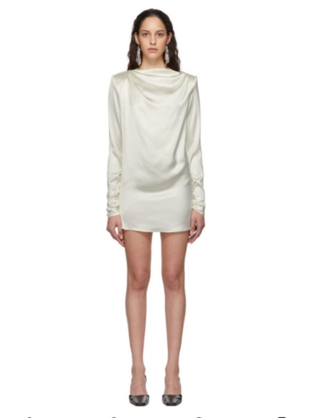 Gauge81 Satin Pisa Mini Dress Sz L Ivory